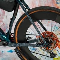 Unleazhed Unscratch - Frame protection film Gravelbike BPG01 Topolines white - thumbnail