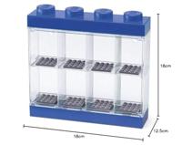 LEGO vitrine 8 mini figuren 18 x 19 cm polypropeen blauw - thumbnail