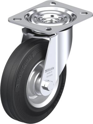 Blickle L-V 125R Zwenkwiel Wieldiameter: 125 mm Draagvermogen (max.): 100 kg 1 stuk(s)