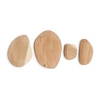 Kave Home Wandpaneel 'Selem' Mungurhout, Set van 4 stuks - thumbnail
