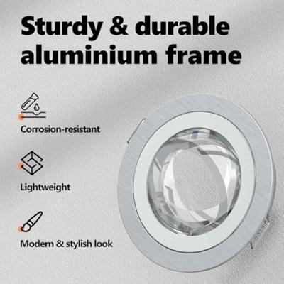 VidaXL Spotje 24 pcs zilver 9 x 9 x 2 cm aluminium