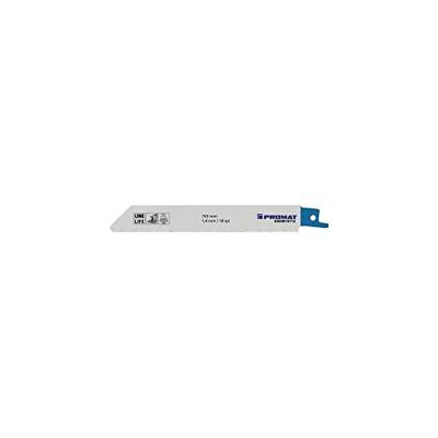 Promat/Tecwerk Reciprozaagblad | lengte 150 mm breedte 19 mm | tandverdeling TPI 18 1,4 mm | gefreesd, golvend | 5 stuks / kaart - 4000814712 Promat/Tecwerk Reciprozaagblad | lengte 150 mm breedte 19 mm | tandverdeling TPI 18 1,4 mm | gefreesd, golvend | 5 stuks / kaart - 4000814712