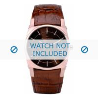 Skagen horlogeband 759LRLD Croco leder Bruin + bruin stiksel - thumbnail