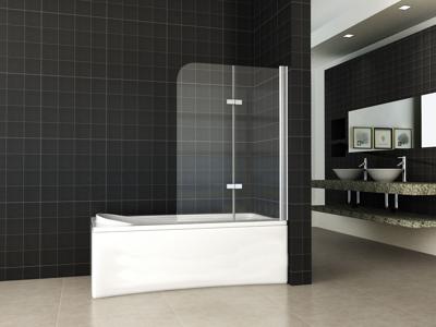 Cinco badwand draaibaar 1000 x 1400 x 6 mm nano helder glas/chroom Cinco badwand draaibaar 1000 x 1400 x 6 mm nano helder glas/chroom