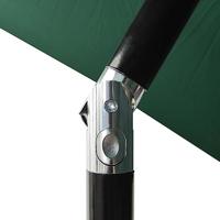 VidaXL Parasol met led's en stalen paal 2x3 m groen - thumbnail