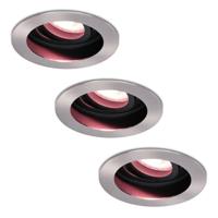 Set van 3 Mesa - Smart inbouwspot - IP20 voor binnen - 5,5 Watt 345 Lumen - Kantelbaar - Wifi + Bluetooth - Verzonken - RGBWW - GU10 - Google Home, Amazon Alexa en Siri - RVS - thumbnail