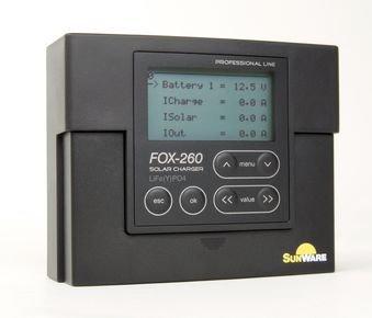 SunWare FOX 260 Li Laadregelaar voor zonne-energie PWM 12 V, 24 V SunWare FOX 260 Li Laadregelaar voor zonne-energie PWM 12 V, 24 V
