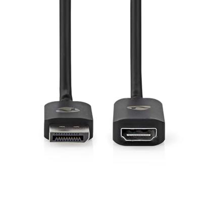 Nedis DisplayPort-Adapter | DisplayPort Male | HDMI™ Output | 8K@30Hz | Vernikkeld | Recht | 0.20 m | Rond | TPE | PVC | Zwart | Doos - CCGB37108BK02 Nedis DisplayPort-Adapter | DisplayPort Male | HDMI™ Output | 8K@30Hz | Vernikkeld | Recht | 0.20 m | Rond | TPE | PVC | Zwart | Doos - CCGB37108BK02