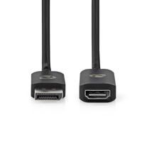 Nedis DisplayPort-Adapter | DisplayPort Male | HDMI™ Output | 8K@30Hz | Vernikkeld | Recht | 0.20 m | Rond | TPE | PVC | Zwart | Doos - CCGB37108BK02 - thumbnail