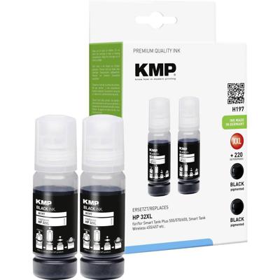 KMP Navulinkt vervangt HP 32XL, 1VV24AE Compatibel 2-pack Zwart H197 1769,0001