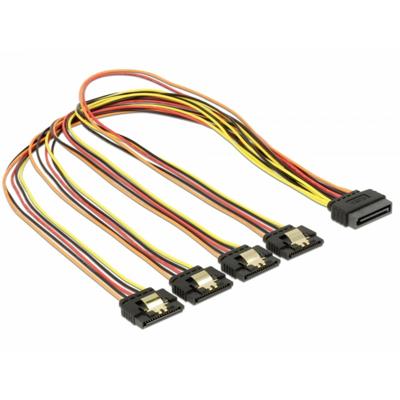 Delock 60158 0.5m SATA 15-pin Multi kleuren SATA-kabel