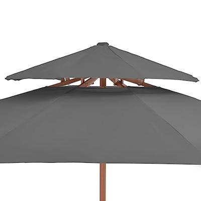 VidaXL Parasol dubbeldekker met houten paal 270 cm antraciet