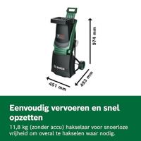 Bosch Groen UniversalShredder Fluisterhakselaar 2x18V-25 | 1x Aanduwstok + 28L Opvangzak | Zonder Accu en Lader - 06008E0001 - thumbnail