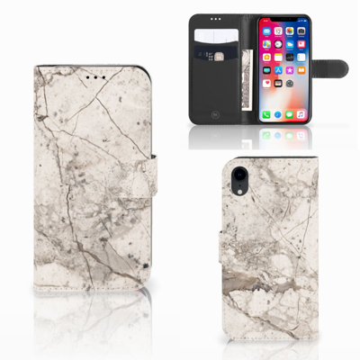 Apple iPhone Xr | Bookcase | Marmer Beige