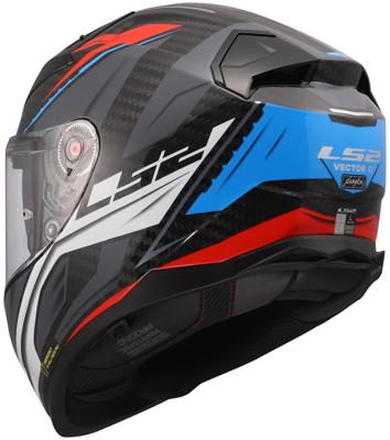 LS2 integraalhelm "ff811 vector ii carbon savage" helmet ff811 vector i c savage white/blue/red s