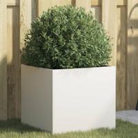 VidaXL Plantenbak 42x40x39 cm staal wit - thumbnail