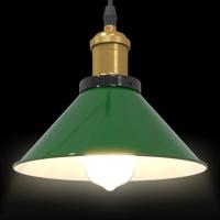 Hanglamp in hoogte verstelbaar E27 22 cm metaal glanzend groen - thumbnail