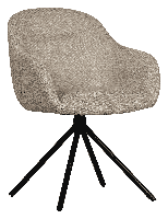 WOOOD Eetkamerstoel 'Grant-Jaki' Chenille, kleur Zand - thumbnail