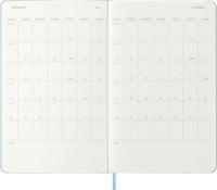 Moleskine 12 Monate Wochen Notizkalender 2026, Large/A5, 1 Wo = 1 Seite, rechts linierte Seite, fester Einband, Aquamarin - thumbnail