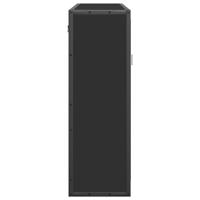 Badkamerkast met spiegel 65x20x60 cm bewerkt hout zwart - thumbnail