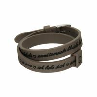 Armband Dames il mezzometro I LOVE YOU SILVER - BRACCIALE IN SILICONE/SILICONE BRACELET - thumbnail