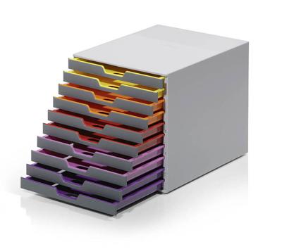 Durable VARICOLOR10 - 7610 761027 Ladebox Grijs DIN A4, DIN C4, Folio, Letter Aantal lades: 10