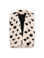 LOOXS Little winter gilet meisjes - wit - bond/hart - thumbnail
