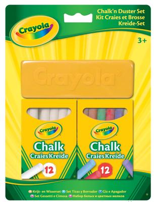 Crayola schoolkrijt met wisser