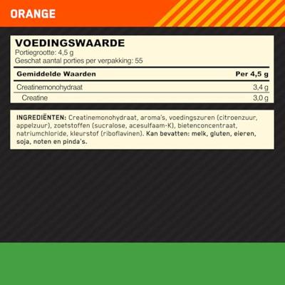 Micronized Creatine Flavoured 55 Servings Orange