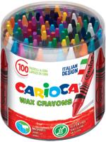 Carioca waskrijt Wax, plastic pot met 100 stuks in geassorteerde kleuren - thumbnail