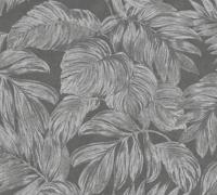 AS Creation Casual Living - Antraciet - Bladeren - 393404 - thumbnail