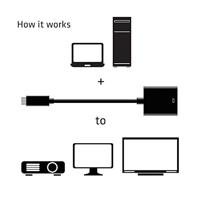 Club 3D USB 3.1 Type C to HDMI 2.0 UHD 4K Active Adapter - Externe - thumbnail