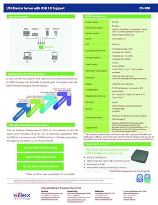 Silex Technology DS-700 Netwerkprintserver LAN (10/100/1000 MBit/s) Silex Technology DS-700 Netwerkprintserver LAN (10/100/1000 MBit/s)