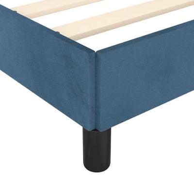 Bedframe met hoofdeinde fluweel donkerblauw 200x200 cm