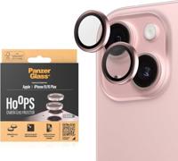PanzerGlass™ Hoops camera lensbeschermer voor Apple iPhone 15 | 15 Plus - bescherming met stijl, schokbestendig glas, roze - thumbnail