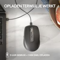 Draadloze muis - LOGITECH - MX Anywhere 3S - Bluetooth - Stille klikken - 6 knoppen - Lichtgrijs - thumbnail