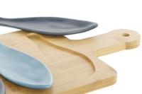 Set voor voorgerechtjes Home ESPRIT Blauw Groen Marineblauw Bamboe Porselein Mediterrane Vissen 36 x 18 x 1,3 cm 5 Onderdelen - thumbnail