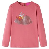 VidaXL Kindershirt met lange mouwen 128 oudroze - thumbnail