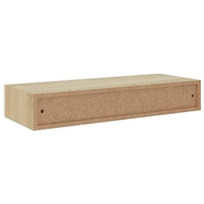 Wandschappen 2 st met lade 60x23,5x10 cm MDF eikenkleurig wit Wandschappen 2 st met lade 60x23,5x10 cm MDF eikenkleurig wit
