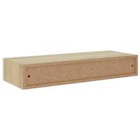 Wandschappen 2 st met lade 60x23,5x10 cm MDF eikenkleurig wit - thumbnail