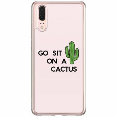 Huawei P20 siliconen hoesje - Go sit on a cactus Huawei P20 siliconen hoesje - Go sit on a cactus