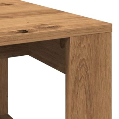 Salontafel 102x50x35 cm bewerkt hout artisanaal eikenkleurig