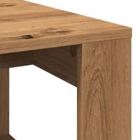 Salontafel 102x50x35 cm bewerkt hout artisanaal eikenkleurig - thumbnail
