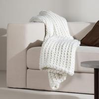 Nohr Plaid 'Alvis' 170 x 130cm, kleur Wit - thumbnail