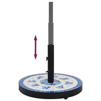 VidaXL Parasolvoet rond 12 kg blauw en wit - thumbnail