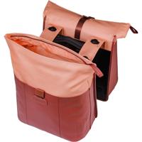 BASIL Dubbele fietstas vive mik 28-35l 14 x 30 x 38 cm - bordeaux/roze - thumbnail