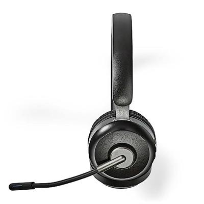 Nedis PC-Headset | On-Ear | Stereo | Bluetooth | Inklapbare Microfoon | Zwart - CHSTB310BK - thumbnail