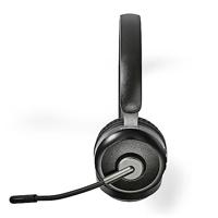 Nedis PC-Headset | On-Ear | Stereo | Bluetooth | Inklapbare Microfoon | Zwart - CHSTB310BK - thumbnail