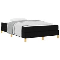 Boxspring bed Zwart, Bruin 120 x 200 cm Stof, Engineered Hout - thumbnail