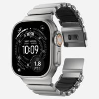 Nomad Stratos Titanium Strap Apple Watch 44mm / 45mm / 46mm / 49mm Natural/Zwart - thumbnail